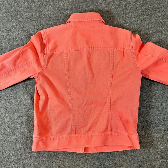 Vintage Ralph Lauren Jeans Co Coral Denim Blazer Jacket Womens S Distressed - Picture 8 of 10